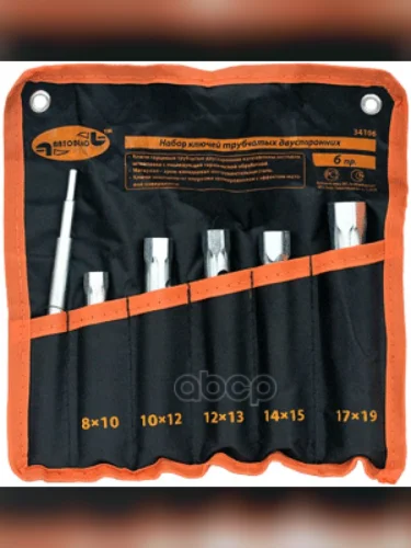 Набор Ключей Трубчатых С Воротком 6 Предметов Автоdело (34106)  (Сумка) АвтоDело арт. 34106