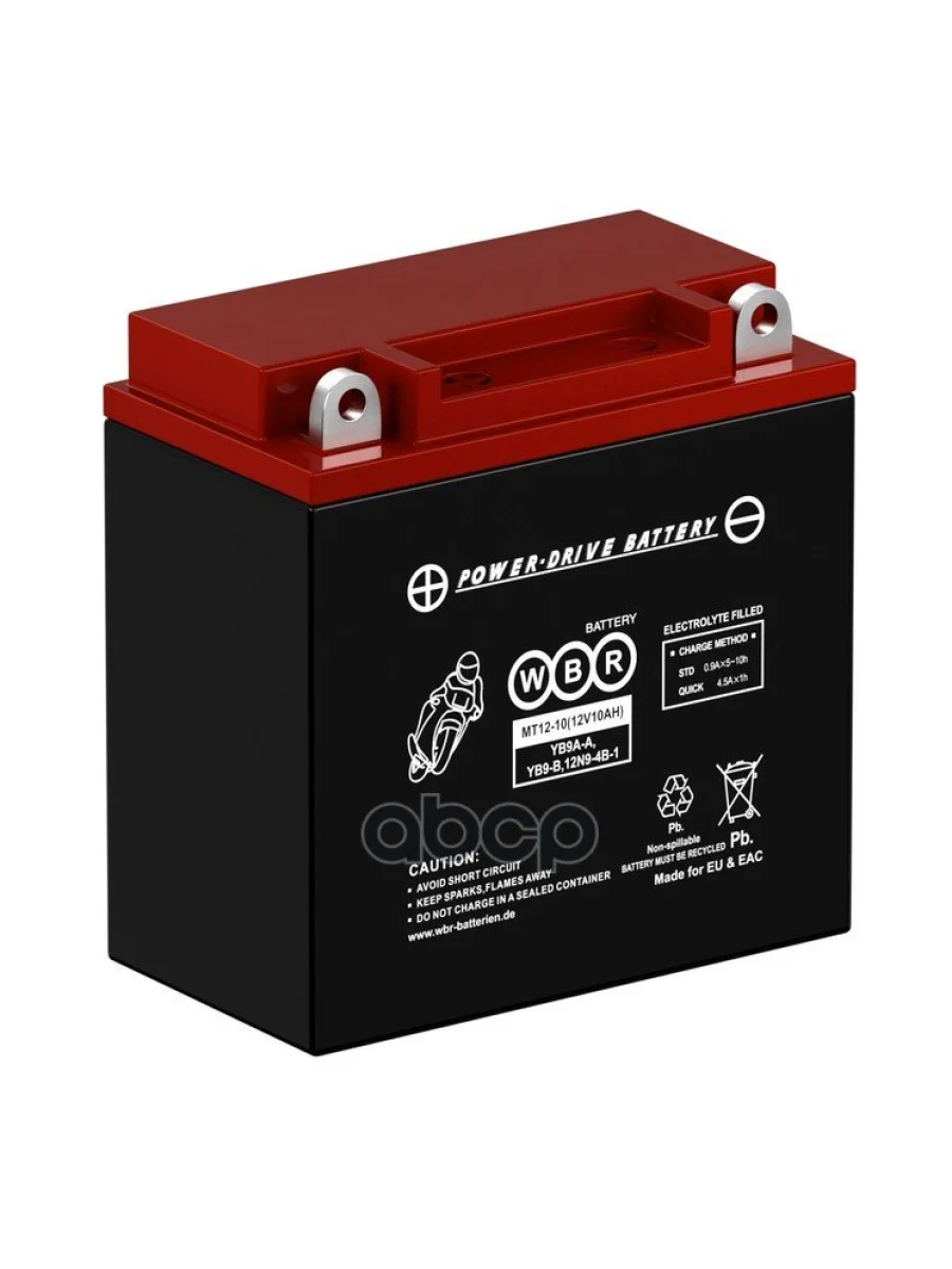 Аккумулятор  12V - 10 АЧ Wbr Mt (Yb9a-A, Yb9-B) WBR арт. MT12-10  с доставкой в г. Пермь