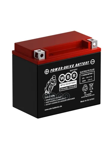 Аккумулятор  12V - 12 АЧ Wbr Mt (Ytx14-Bs, Ytx12-Bs) WBR арт. MT12-12