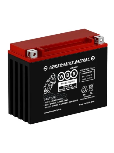 Аккумулятор  12V - 20 АЧ Wbr Mt (Ytx24hl-Bs) WBR арт. MT12-20