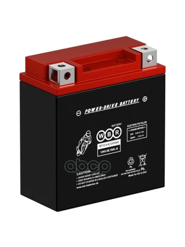 Аккумулятор  12V -  5 АЧ Wbr Mt (Yb5l-B, 12N5-3B) WBR арт. MT12-5-A