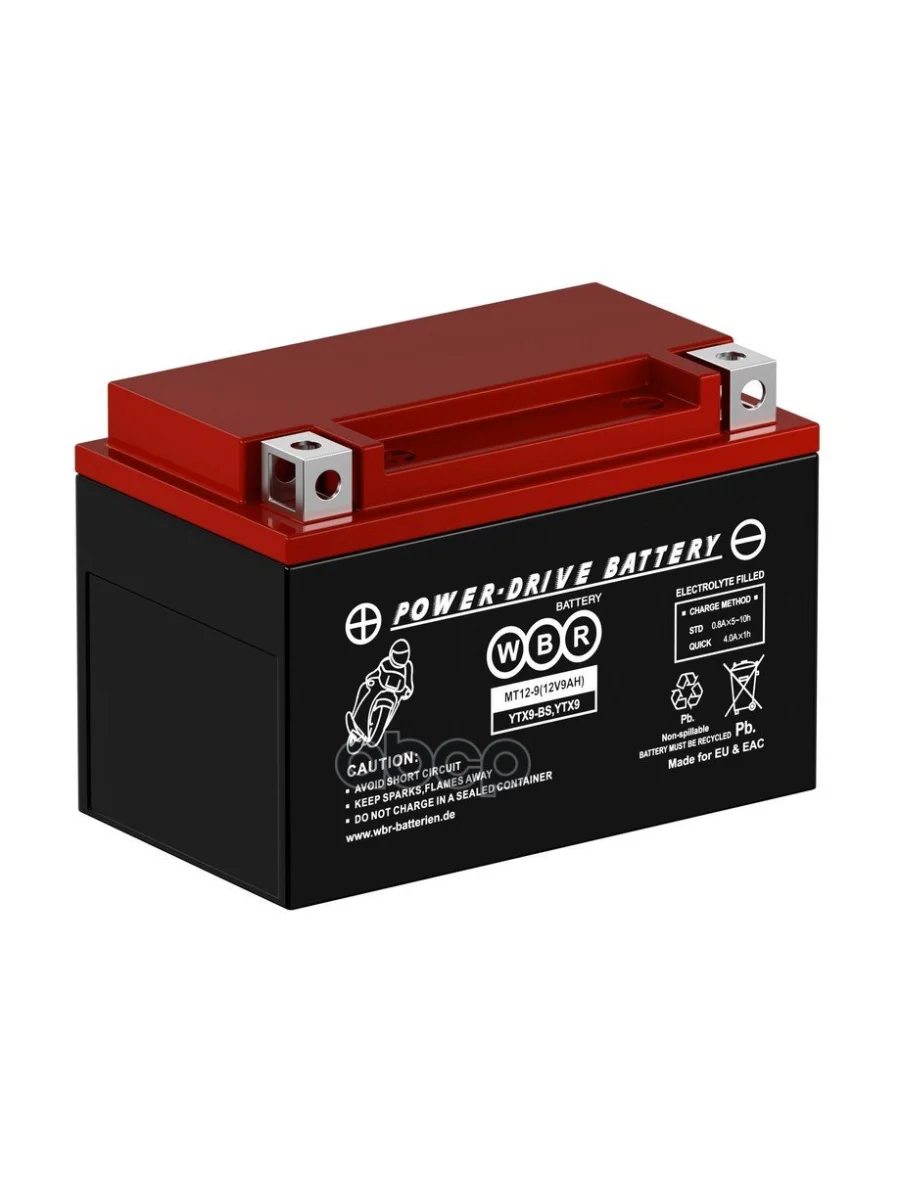 Аккумулятор  12V -  9 АЧ Wbr Mt (Ytx9-Bs) WBR арт. MT12-9  с доставкой в г. Пермь