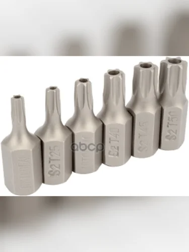 Набор Бит Torx (Звездочки) 38, 30 Мм С Отверстием 6 Предм. Автоdело (40631) АвтоDело арт. 40631