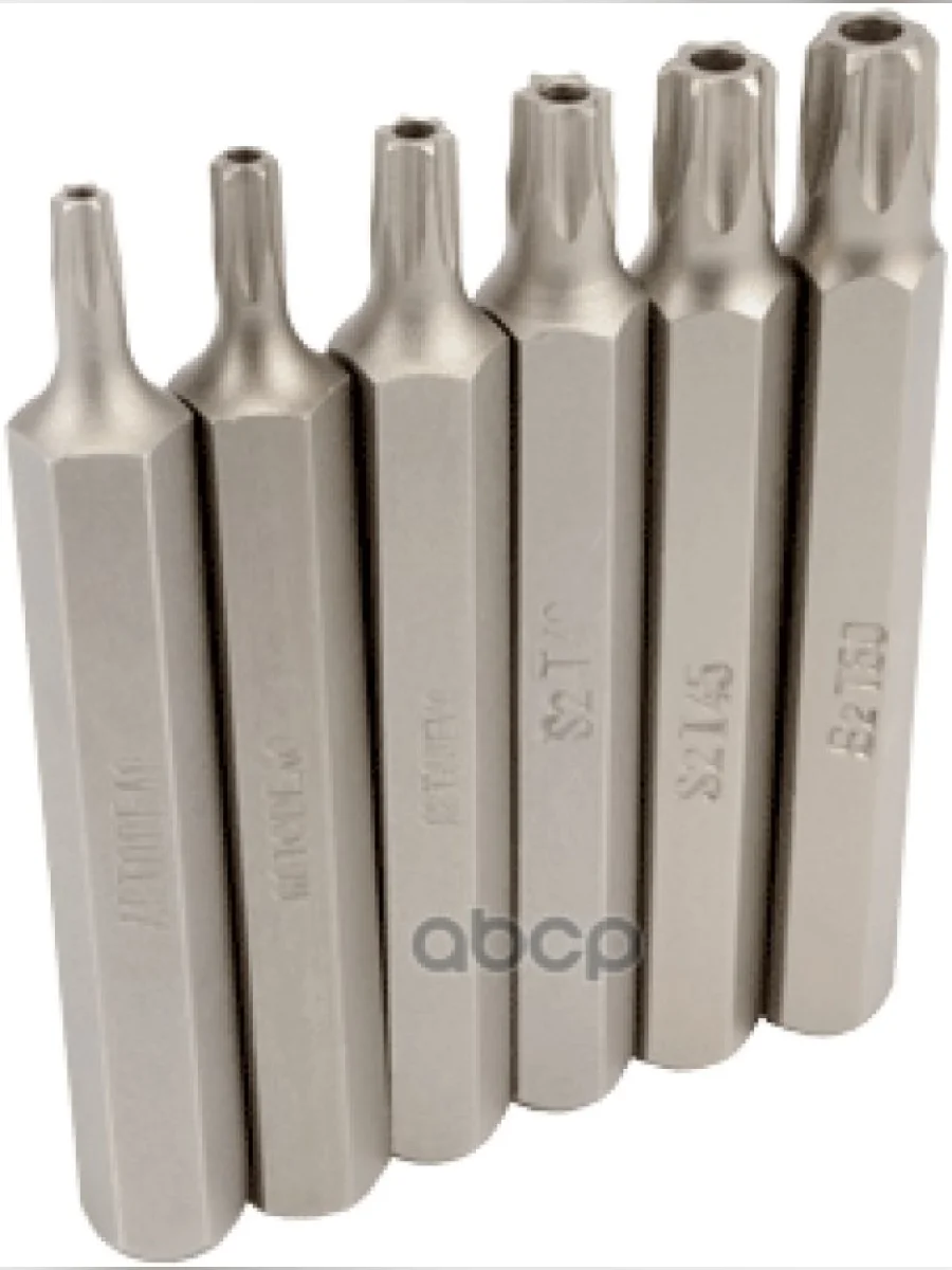 Набор Бит Torx (Звездочки) 38, 75 Мм С Отверстием 6 Предм. Автоdело (40633) АвтоDело арт. 40633  в Перми Пермском крае