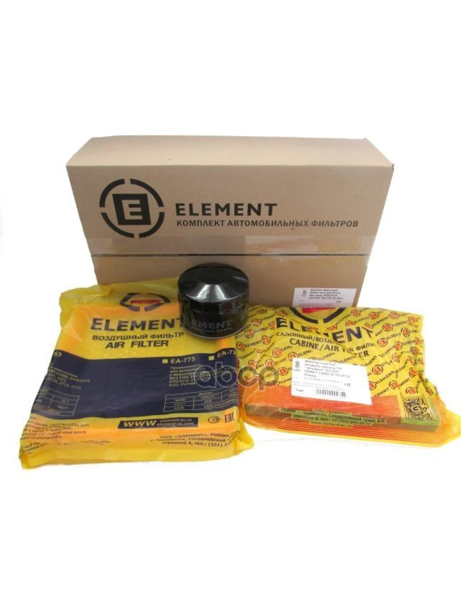 Фильтр Комплект Для То Ваз 2110-2112, 2170  Без Конд. Element (Масл, Воздуш,Салон) (Eoac-102) ЭЛЕМЕНТ арт. EOAC-102  в Керчи Республика Крым