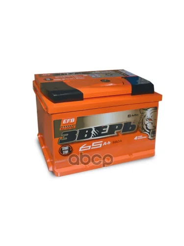 Аккумулятор  65 Зверь Efb Прямая Полярность ЗВЕРЬ арт. ZVEFB 65-З-L