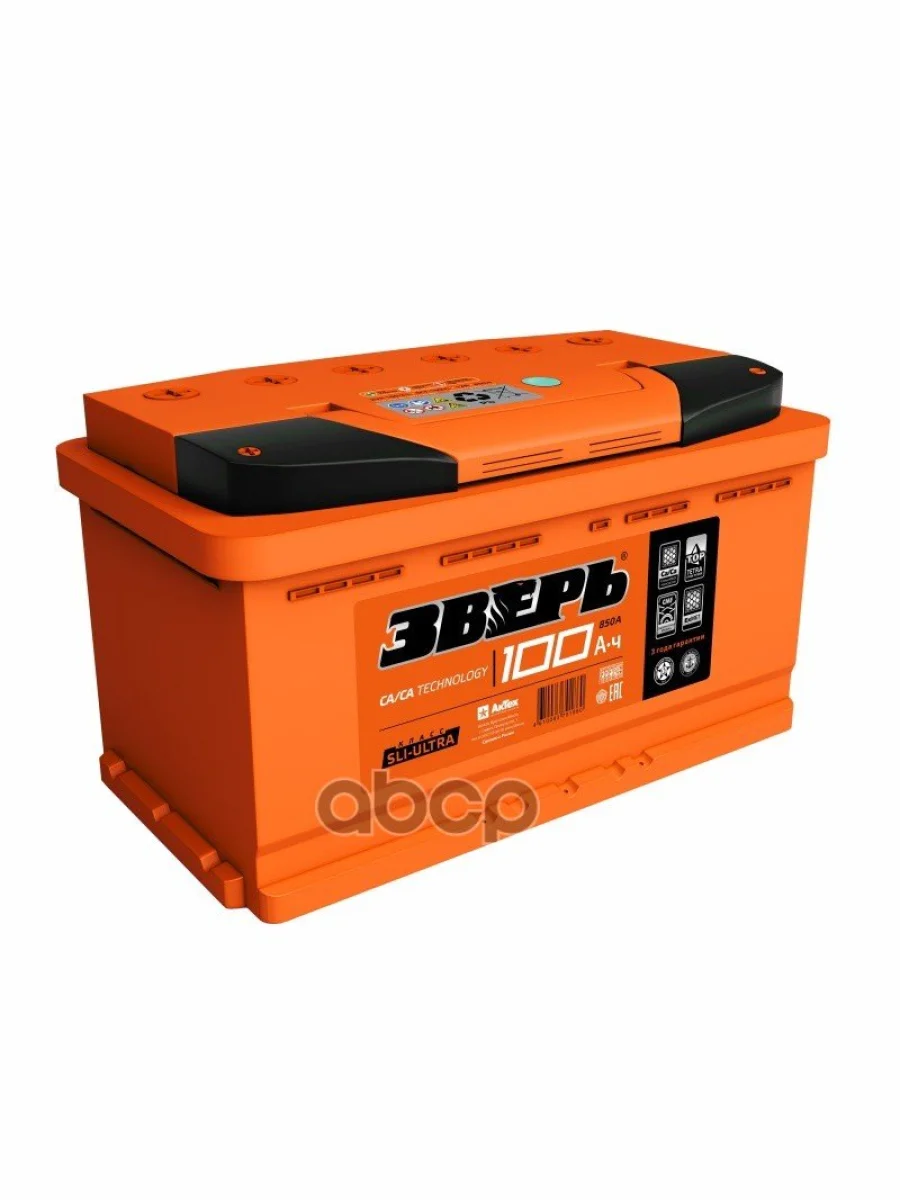 Аккумулятор  100 Зверь Прямая Полярность ЗВЕРЬ арт. ZVK1003L  в Самаре Самарской области