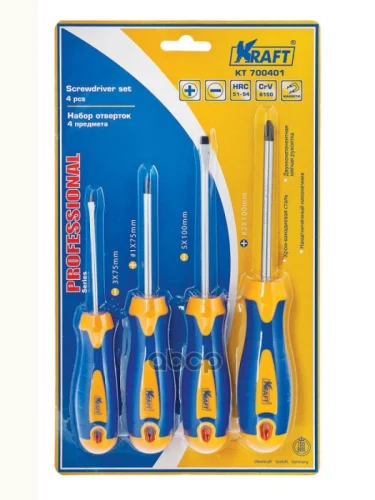 Набор Отверток 4 Предмета Kraft Kt (700401) Kraft арт. KT 700401