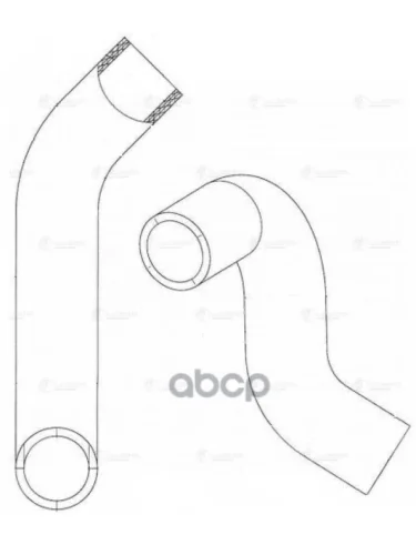 Патрубки Для АМ Газ 33104 Валдай C Дв.ммз Д-245 (Силикон, К-Кт 2 Шт.) Luzar (Lpk 0304S) LUZAR арт. LPK 0304s