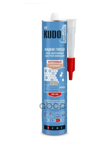 Клей Монтажный Kudo Жидкие Гвозди (300 Мл) На Каучуковой Основе, Быстрой Фиксации (Kbk-400) Kudo арт. KBK-400