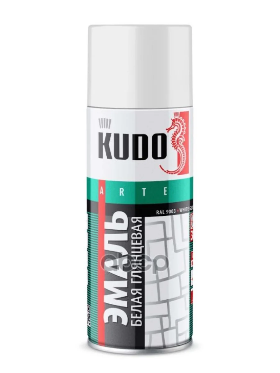 Краска-Спрей Kudo Универсальная Белая Глянцевая (520Мл) (Ku-1001) Kudo арт. KU-1001  в Керчи Республика Крым