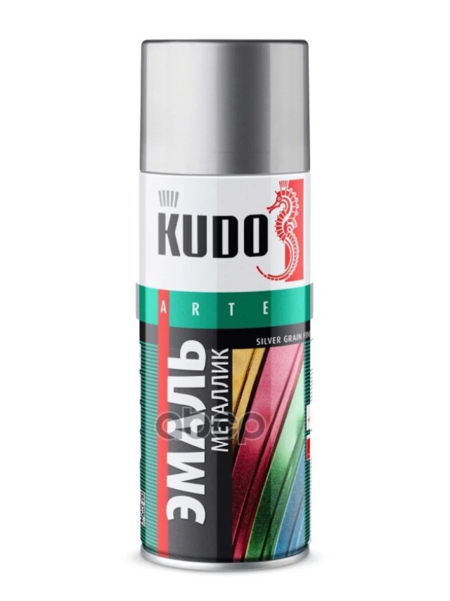 Краска-Спрей Kudo Универсальная Металлик Серебро (520Мл) Silver Grain Finish (Ku-1026) Kudo арт. KU-1026  в Перми Пермском крае