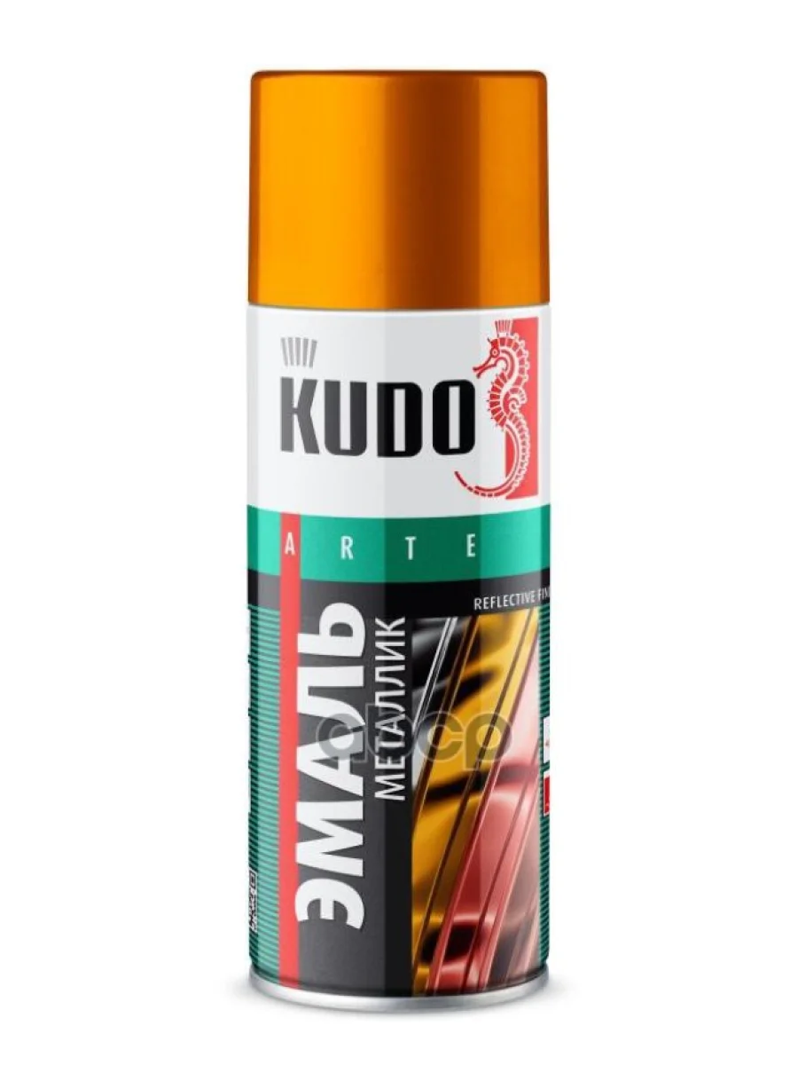 Краска-Спрей Kudo Универсальная Металлик Золото (520Мл) Reflective Finish (Ku-1028) Kudo арт. KU-1028  в Керчи Республика Крым