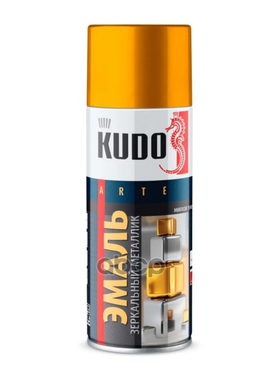 Краска-Спрей Kudo Универсальная Металлик Золото Зеркальное (520Мл) Mirror Finish (Ku-1034) Kudo арт. KU-1034  в Перми Пермском крае