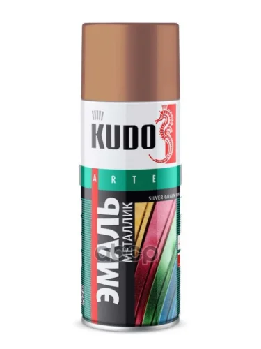 Краска-Спрей Kudo Универсальная Металлик Шоколад (520Мл) Silver Grain Finish (Ku-1058) Kudo арт. KU-1058