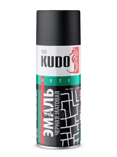 Краска-Спрей Kudo Универсальная Черная Матовая (520Мл) (Ku-1102) Kudo арт. KU-1102