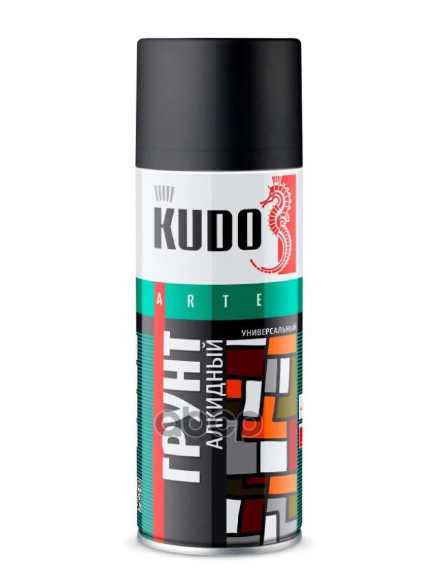 Грунт-Спрей Kudo Универсальный Алкидный Черный (520Мл) (Ku-2003) Kudo арт. KU-2003  в Перми Пермском крае