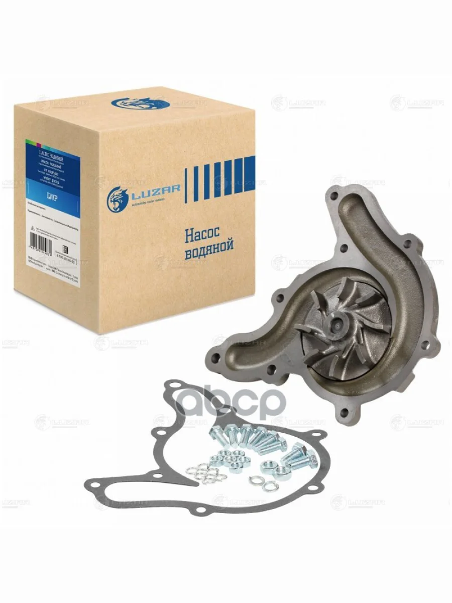 Насос Водяной Для АМ Газ 53, 3307, 66, Паз 3205 Дв. 511, 513, 523 Метал-Пласт.крыл. Luzar (Lwp 0366 LUZAR арт. LWP 0366  в Керчи Республика Крым