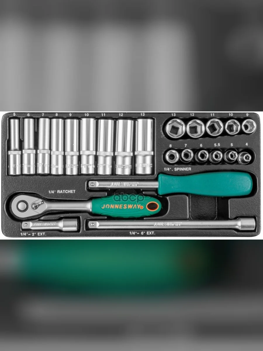 Набор Головок 14 24 Предмета 6-Гранных (4-13 Мм) В Металл. Кейс Jonnesway (S04h2125s) Jonnesway арт. S04H2125S  в Керчи Республика Крым