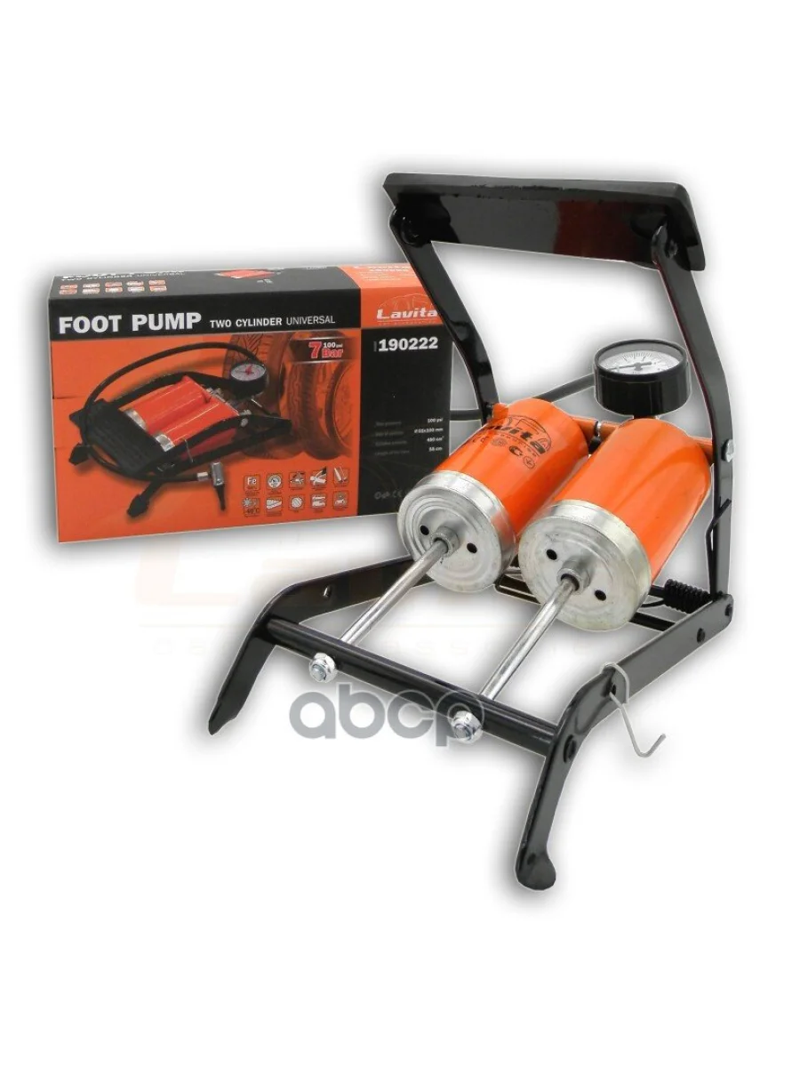 Насос Ножной Lavita (7 Атм.) 55*100Мм. Двухпоршневой (La 190222) Lavita арт. LA 190222  в Керчи Республика Крым