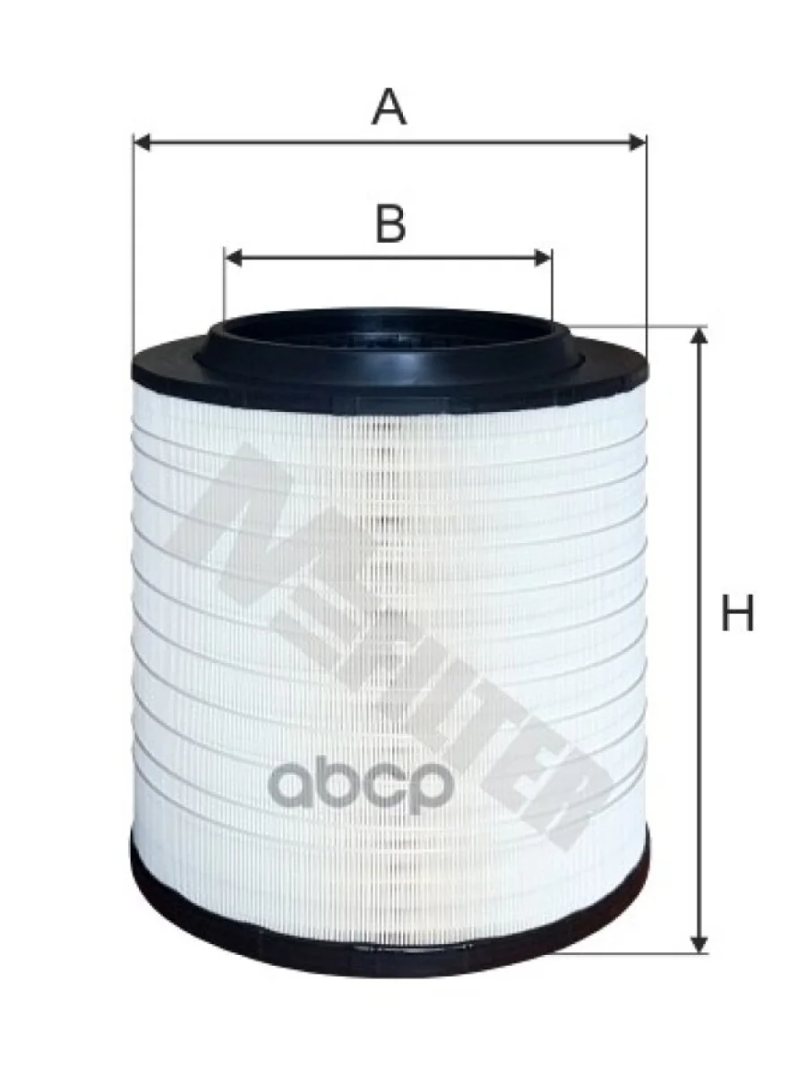 Фильтр Воздушный H=415 D=334.5 D=212 Volvo M-Filter арт. A887  в Керчи Республика Крым