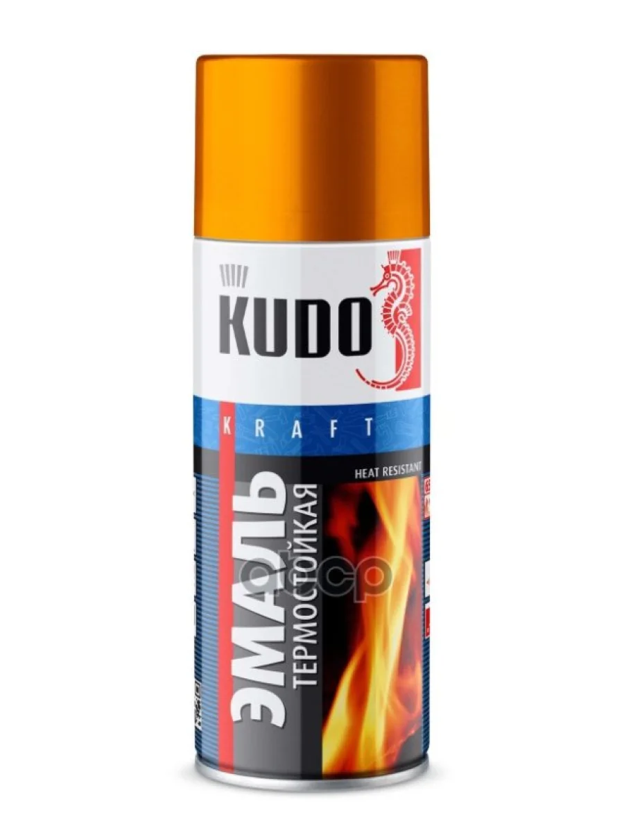 Краска-Спрей Kudo Термостойкая Золотая (520Мл) (Ku-5007) Kudo арт. KU-5007  в Керчи Республика Крым