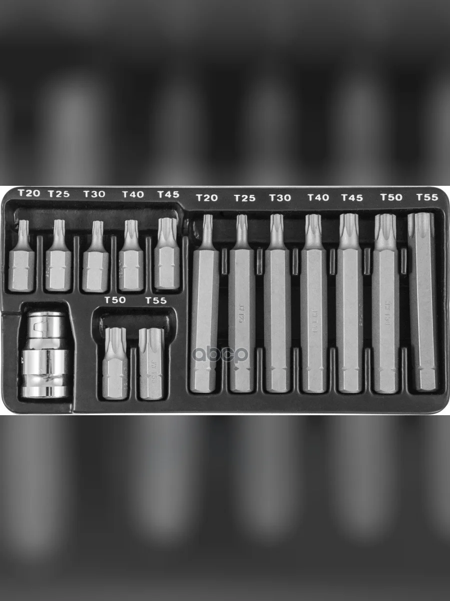 Набор Бит Torx (Звездочки) Т20-Т55, 15 Предм. Jonnesway (S29h4215s) Jonnesway арт. S29H4215S  в Керчи Республика Крым