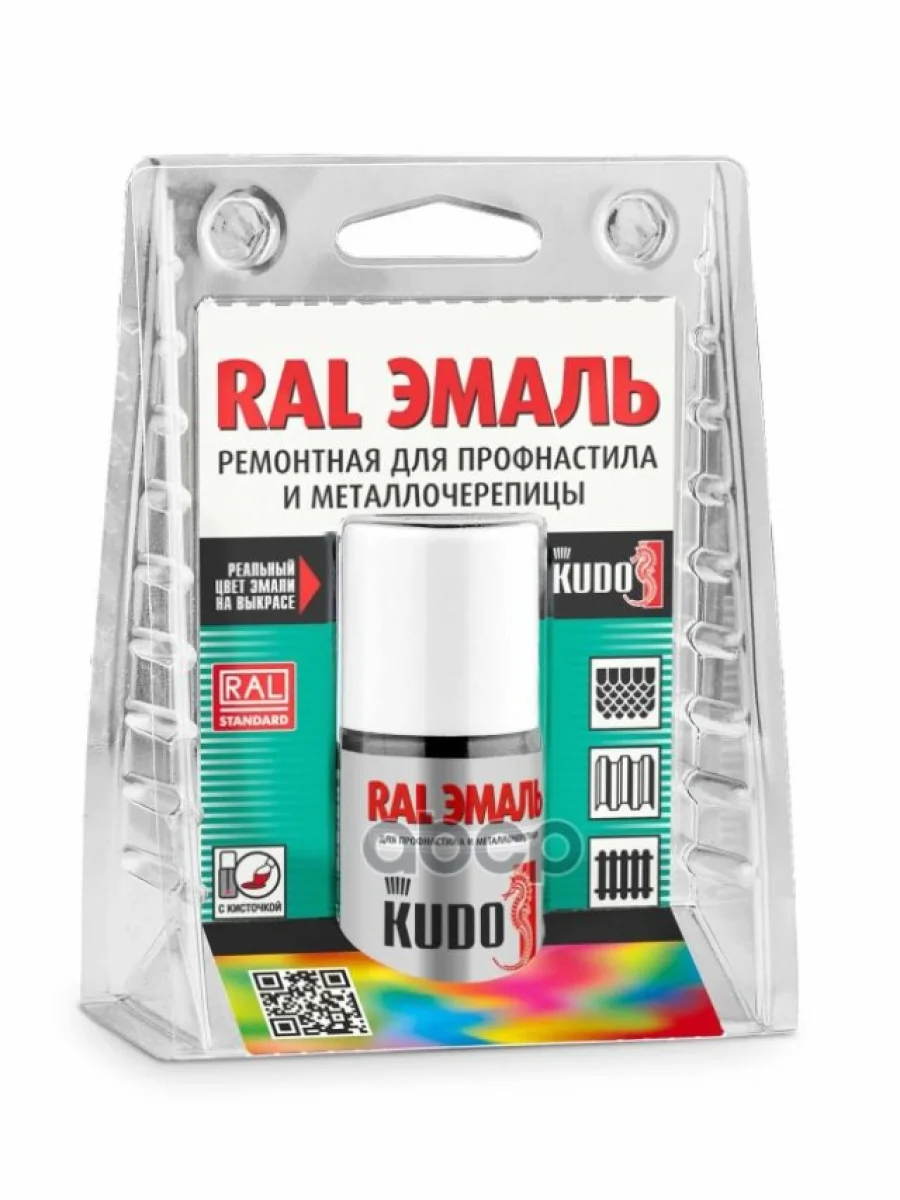 Краска-Кисточка Kudo Для Металлочерепицы Ral 6005 Зеленый Мох (Ku-7Ral6005) Kudo арт. KU-7RAL6005  в Керчи Республика Крым