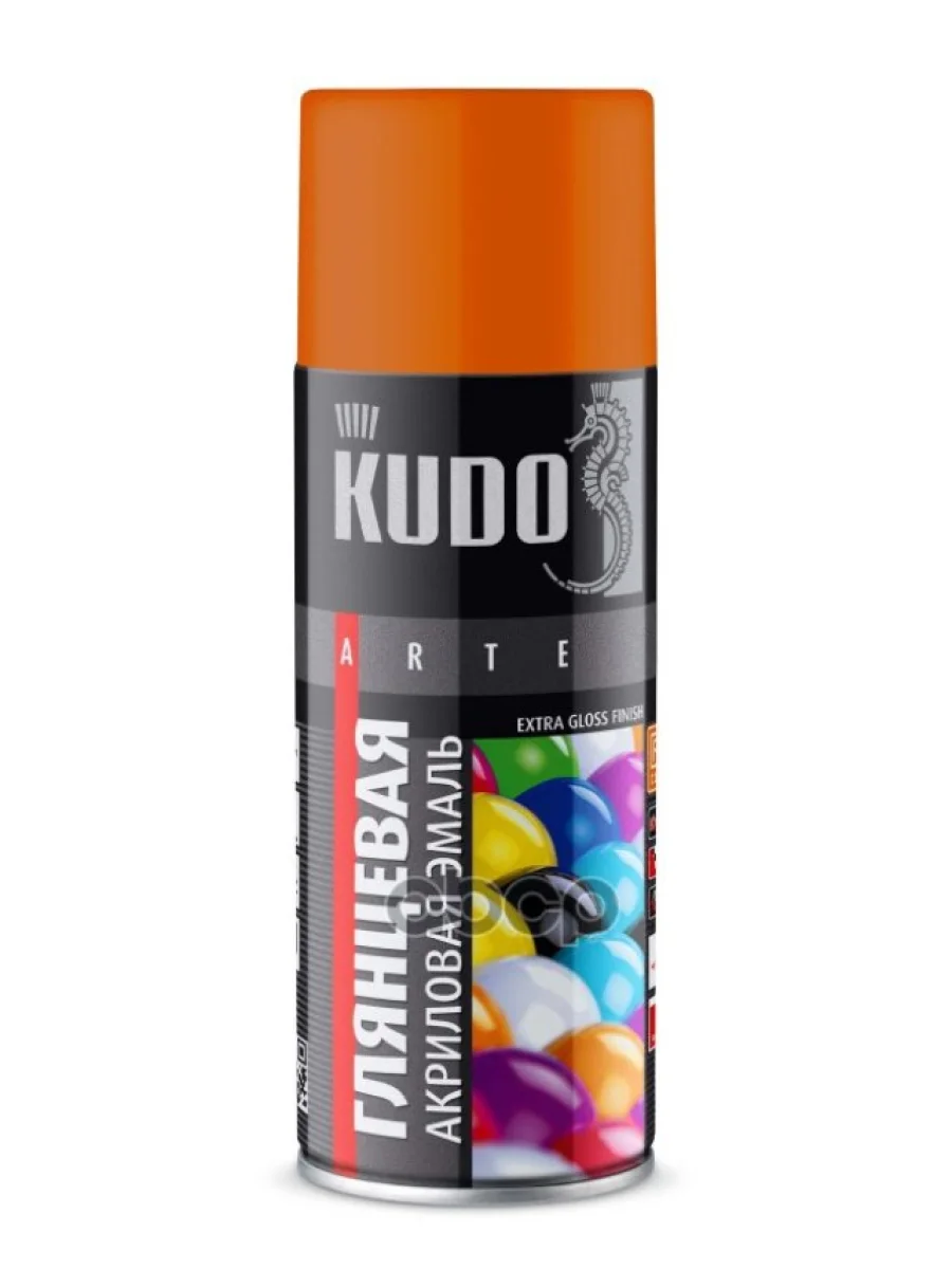 Краска-Спрей Kudo Акриловая Универсальная Ral 2004 Оранжевая Глянцевая (520Мл) (Ku-A2004) Kudo арт. KU-A2004  в Керчи Республика Крым