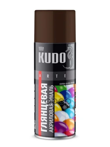 Краска-Спрей Kudo Акриловая Универсальная Ral 8017 Коричневая Глянцевая (520Мл) (Ku-A8017) Kudo арт. KU-A8017