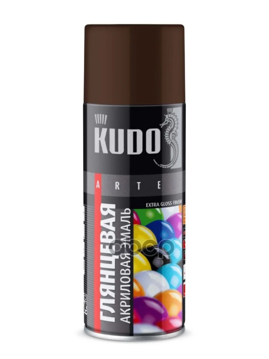 Краска-Спрей Kudo Акриловая Универсальная Ral 8017 Коричневая Глянцевая (520Мл) (Ku-A8017) Kudo арт. KU-A8017  в Перми Пермском крае