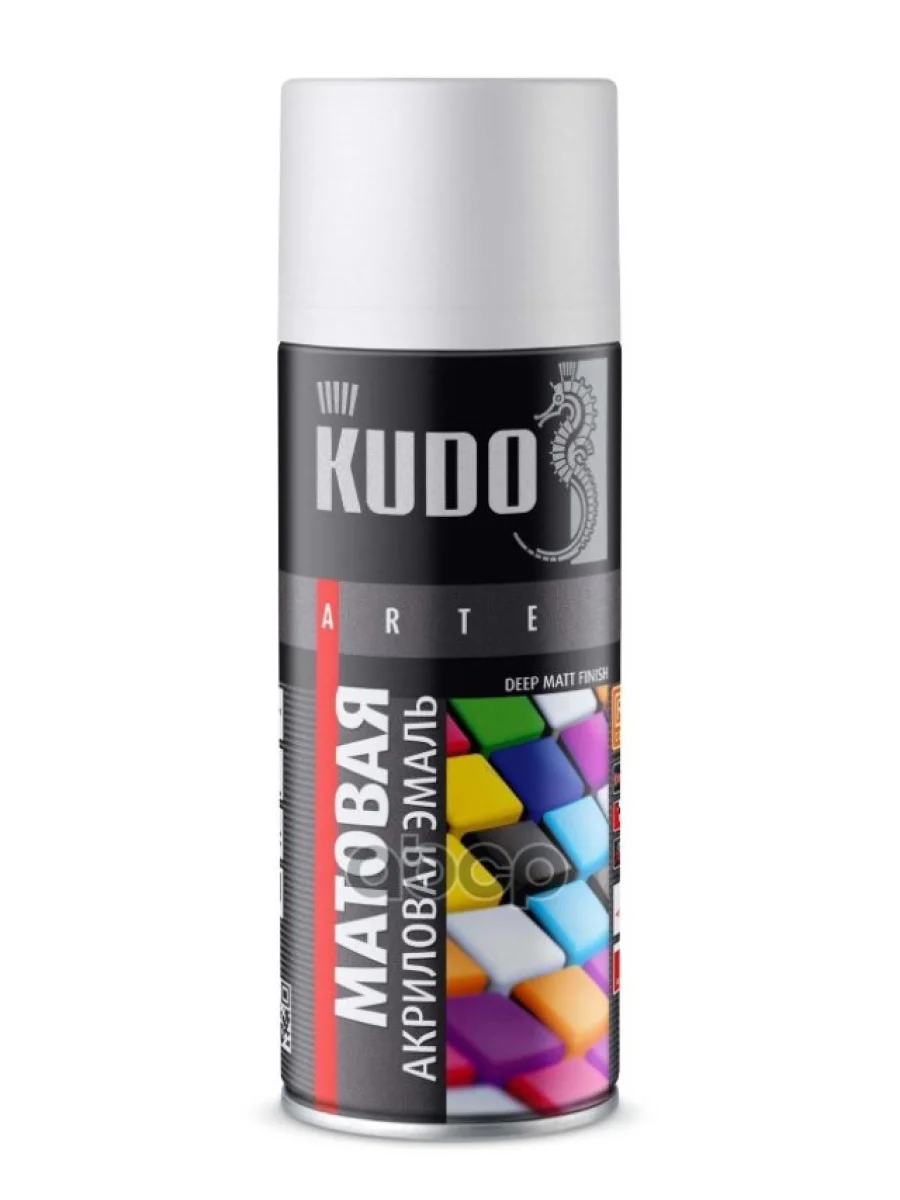 Краска-Спрей Kudo Акриловая Универсальная Ral 9003 Белая Матовая (520Мл) (Ku-A9003m) Kudo арт. KU-A9003M  в Керчи Республика Крым