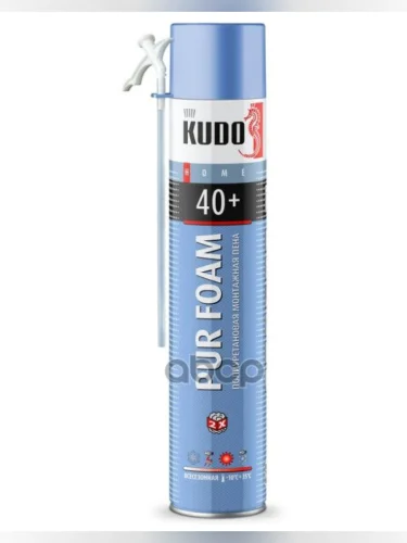 Пена Монтажная Бытовая Kudo Home 40+ (1000 Мл., 700 Гр.) Всесезонная (Kuph10u40+) Kudo арт. KUPH10U40+