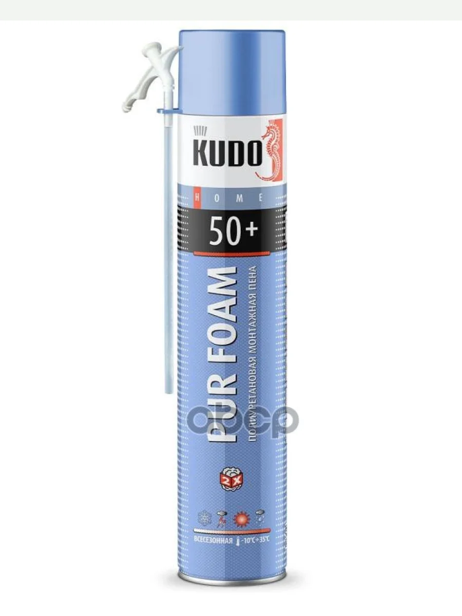 Пена Монтажная Бытовая Kudo Home 50+ (1000 Мл., 800 Гр.) Всесезонная (Kuph10u50+) Kudo арт. KUPH10U50+  в Керчи Республика Крым