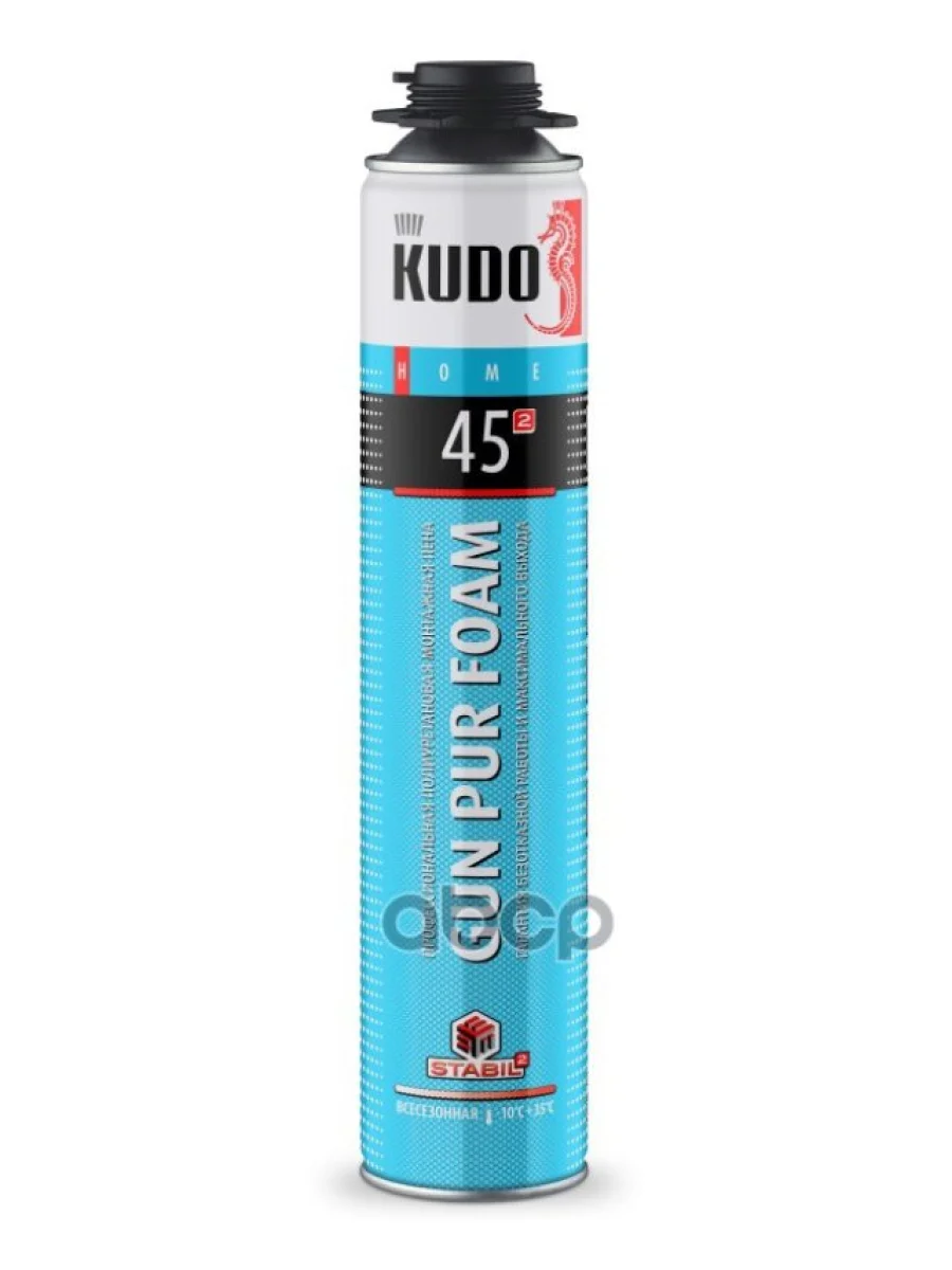 Пена Монтажная Профессиональная  Kudo Home 45 (1000 Мл., 820 Гр.) Всесезонная Kudo арт. KUPHP10U45  в Керчи Республика Крым