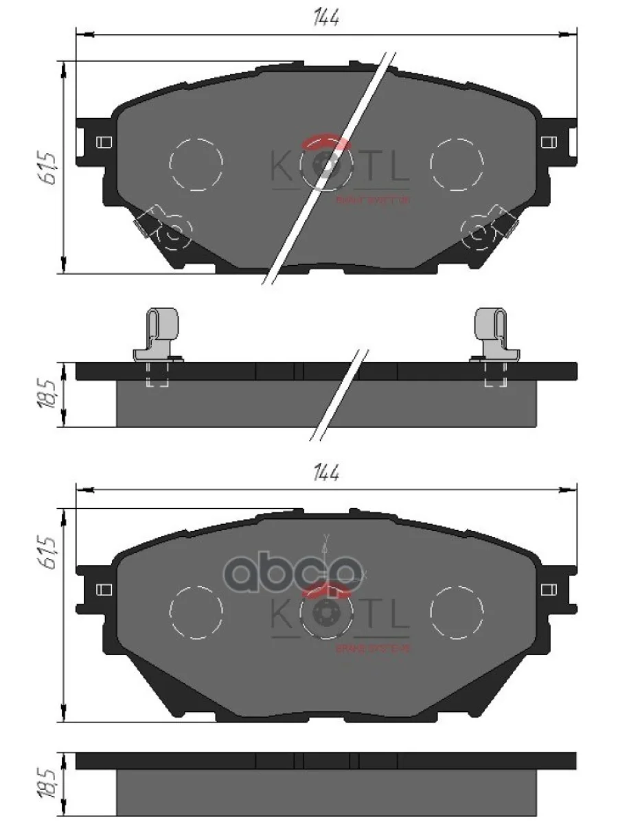 Колодки Дисковые Комплект На Ось (Ml225279) 3611Kt KOTL арт. 3611KT  в Перми Пермском крае