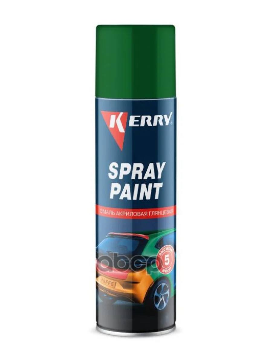 Краска-Спрей Kerry Spray Paint Акриловая Зелёная Глянцевая (405 Мл) (Kr-024) Kerry арт. KR-024  в Керчи Республика Крым