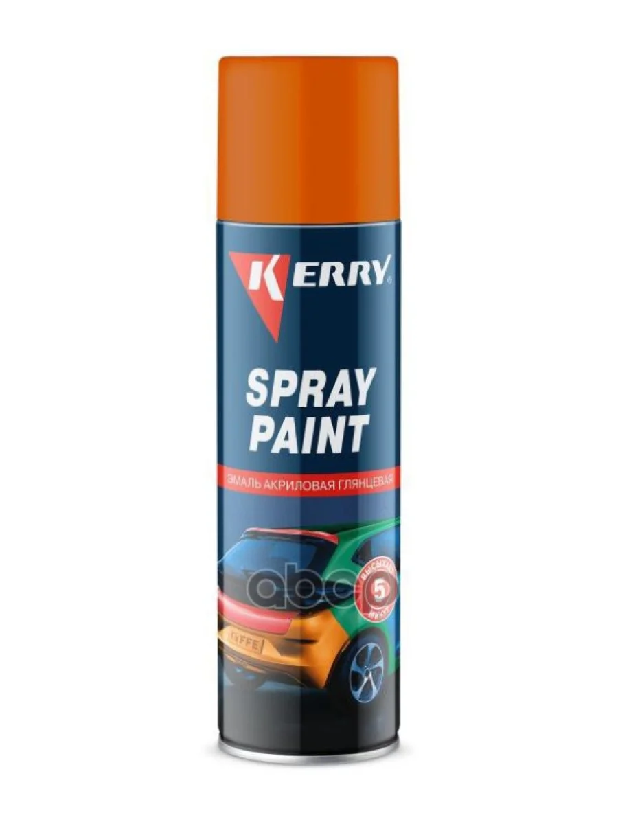 Краска-Спрей Kerry Spray Paint Акриловая Оранжевая Глянцевая (405 Мл) Kerry арт. KR-026  в Перми Пермском крае