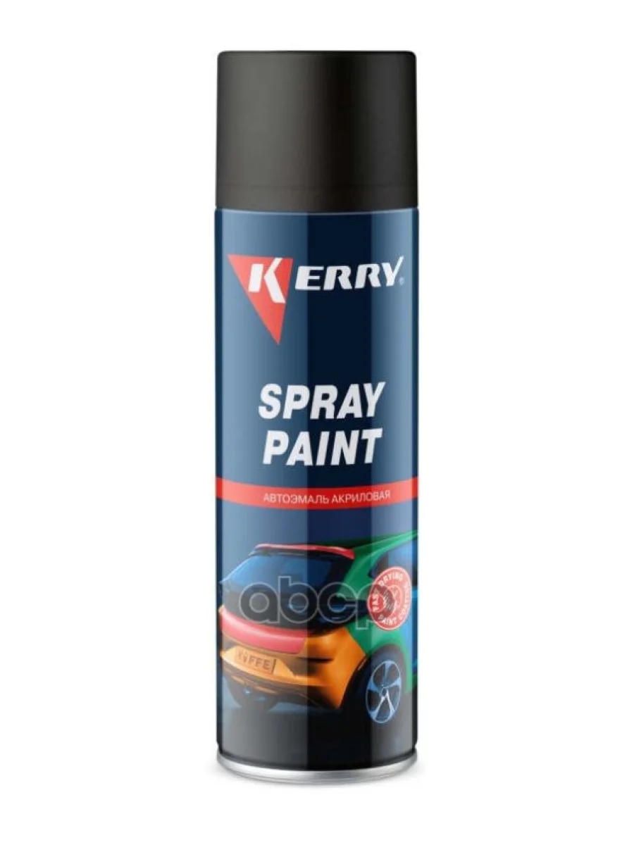 Краска-Спрей Kerry Spray Paint Акриловая Чёрная Матовая (650 Мл) (Kr-612) Kerry арт. KR-612  в Керчи Республика Крым