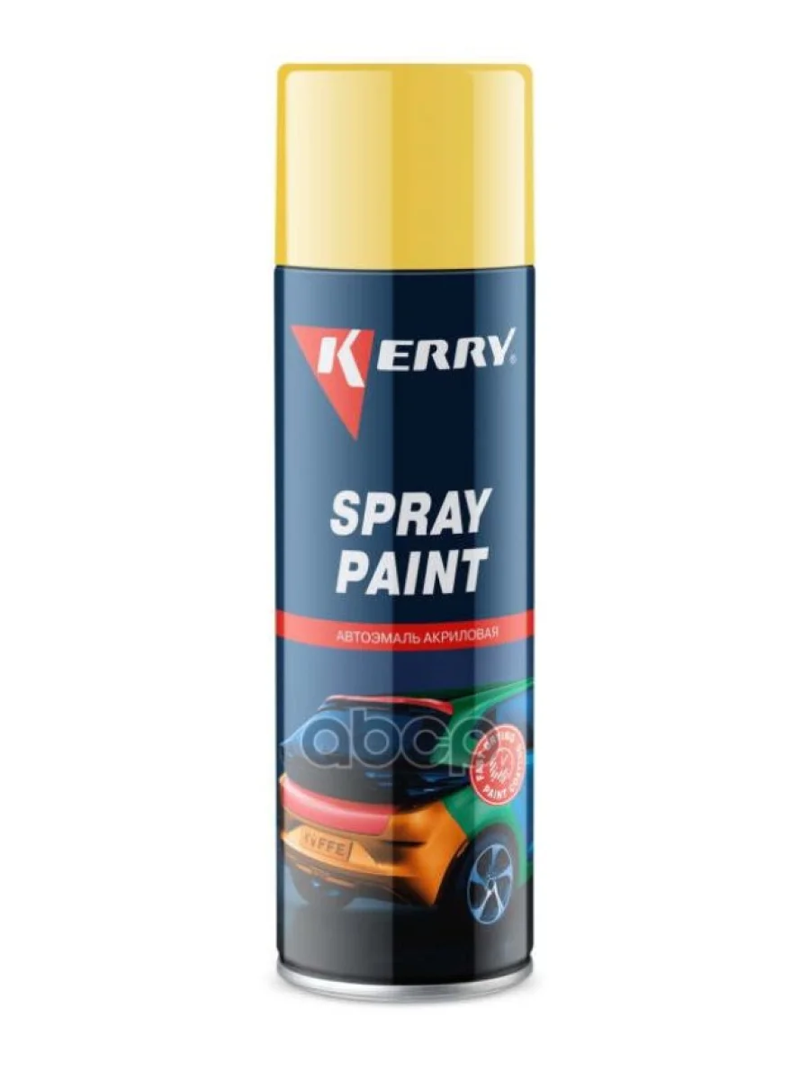 Краска-Спрей Kerry Spray Paint Акриловая Жёлтая Глянцевая (650 Мл) (Kr-622) Kerry арт. KR-622  в Керчи Республика Крым