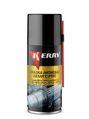 Смазка Литиевая Kerry (210 Мл) С Ptfe, Белая, Аэрозоль (Kr-942-1) Kerry арт. KR-942-1