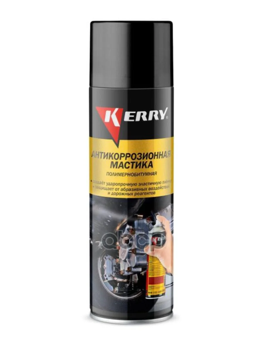 Мастика-Антигравий Kerry Полимерно-Битумная, Антикоррозийная ( 650 Мл) Аэроз. (Kr-956) Kerry арт. KR-956  в Перми Пермском крае