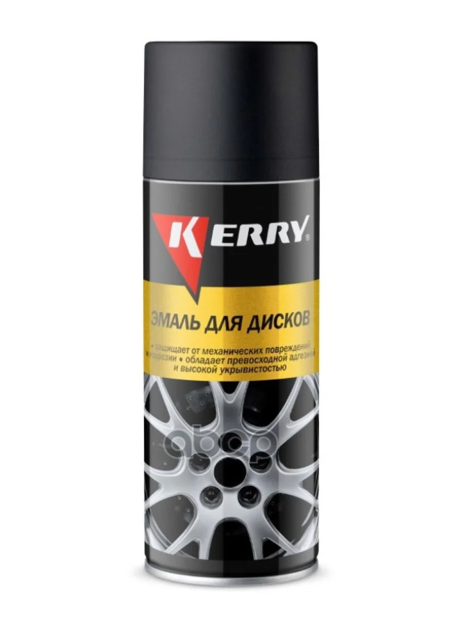Краска-Спрей Kerry Для Колесных Дисков Черная Матовая (520 Мл) Аэроз. Kerry арт. KR-960.6  в Перми Пермском крае