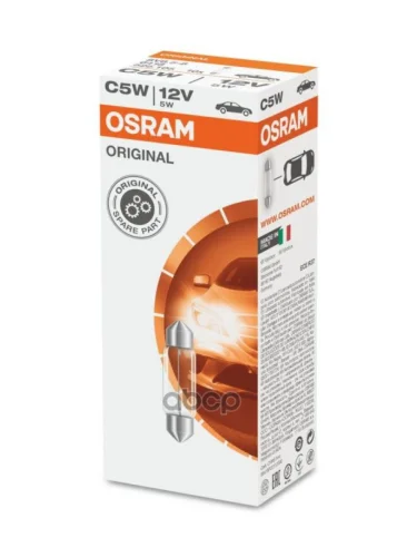 Лампа 12 V  5 W Osram Софитная (Осветит.салона,Номера,Багажника) Sv8.5-8-3511 Original (6418) Osram арт. 6418