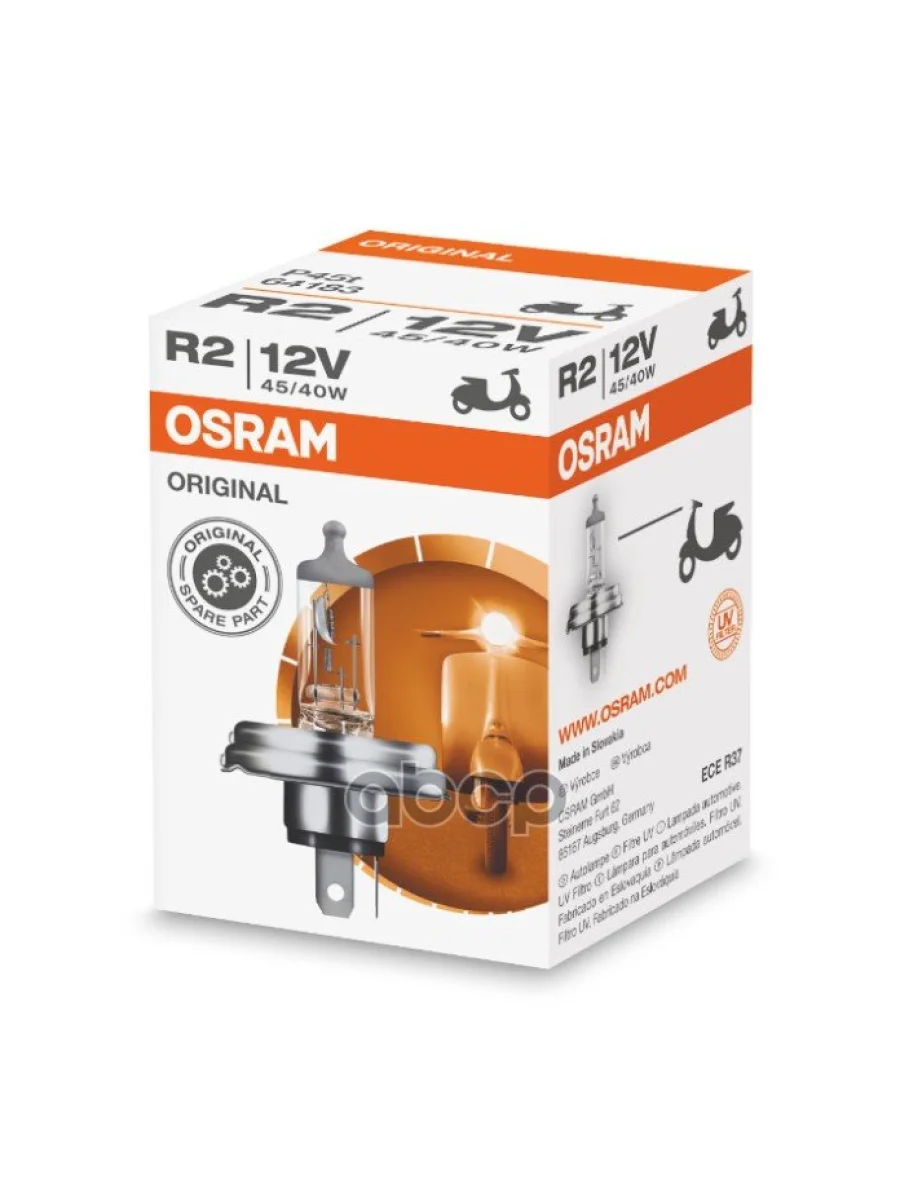 Лампа Фарная 12V 4540 W R2 Ваз Osram P45t (64183) Osram арт. 64183  в Керчи Республика Крым