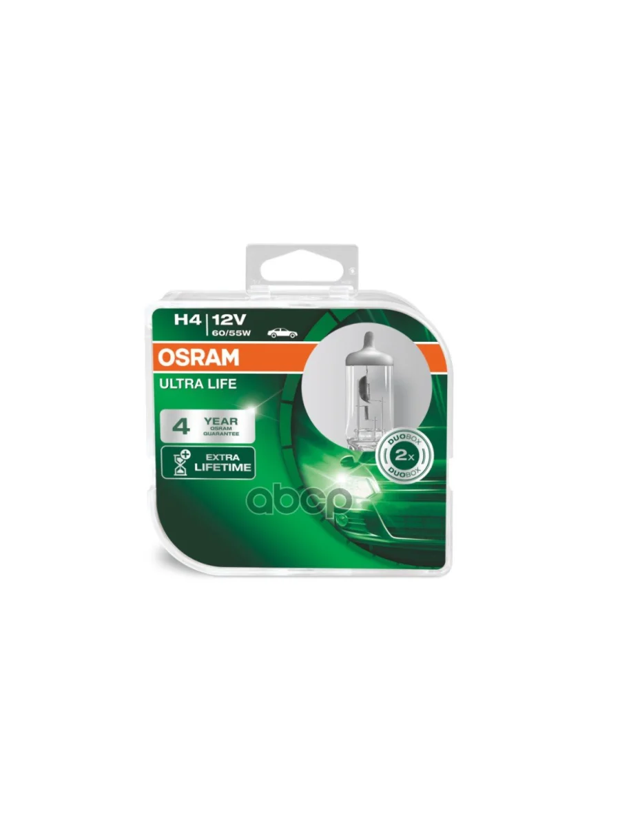 Лампа Галогеновая H4 12V  6055W Osram Ultra Life P43т-38 (2 Шт.,К-Кт) (64193Ult-Hcb*) Osram арт. 64193ULT-HCB*  в Перми Пермском крае