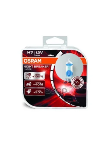 Лампа Галогеновая H7 12V  55W Osram Night Breaker Laser+130% Px26d (2 Шт.,К-Кт) (64210Nbl-Hcb*) Osram арт. 64210NBL-HCB*