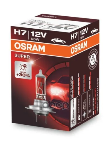 Лампа Галогеновая H7 12V  55W Osram Super+30% Рх26d Osram арт. 64210SUP*