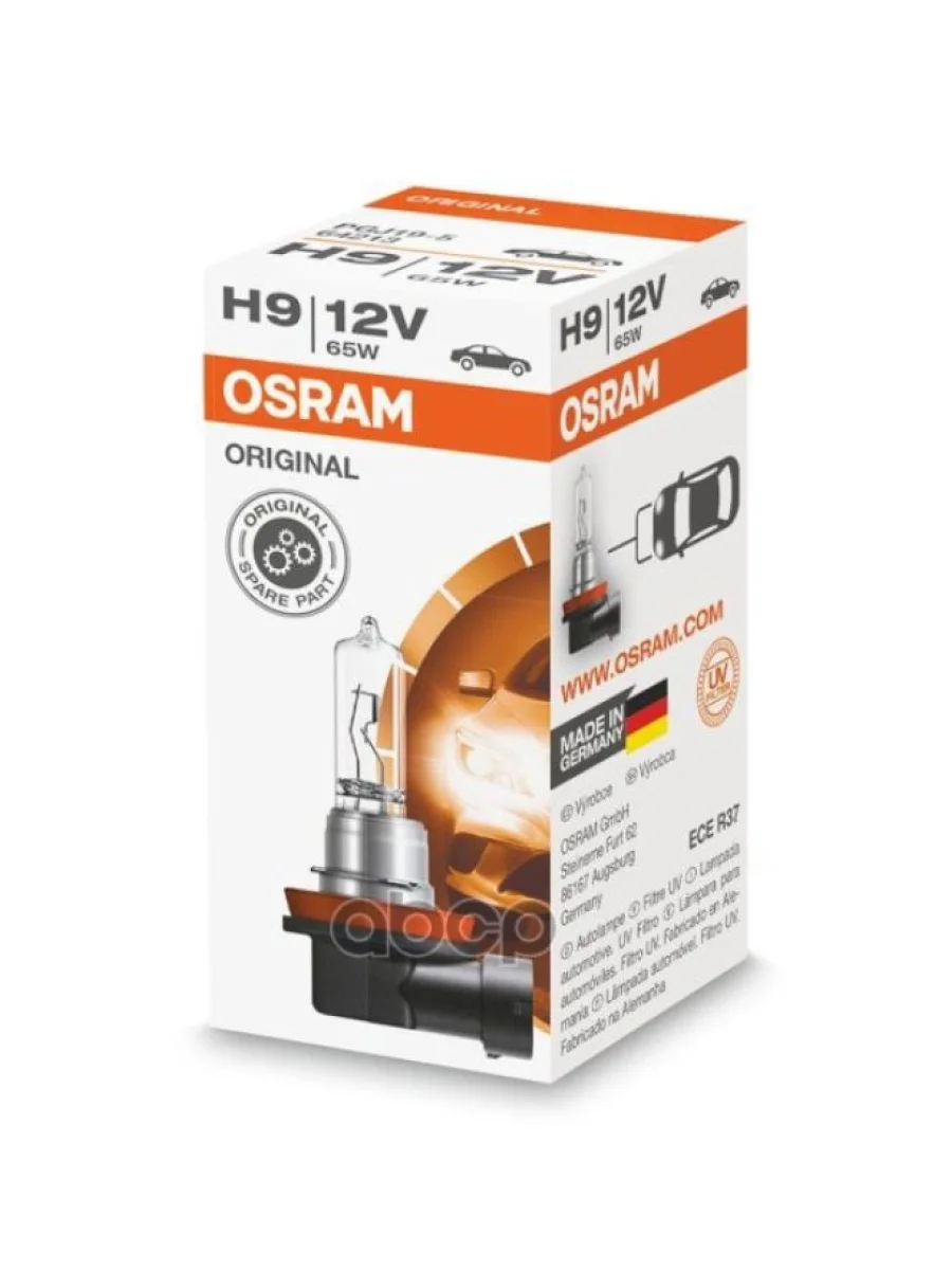 Лампа Галогеновая H9 12V  65W Osram Standard Рgj19-5 Original (64213) Osram арт. 64213  в Керчи Республика Крым