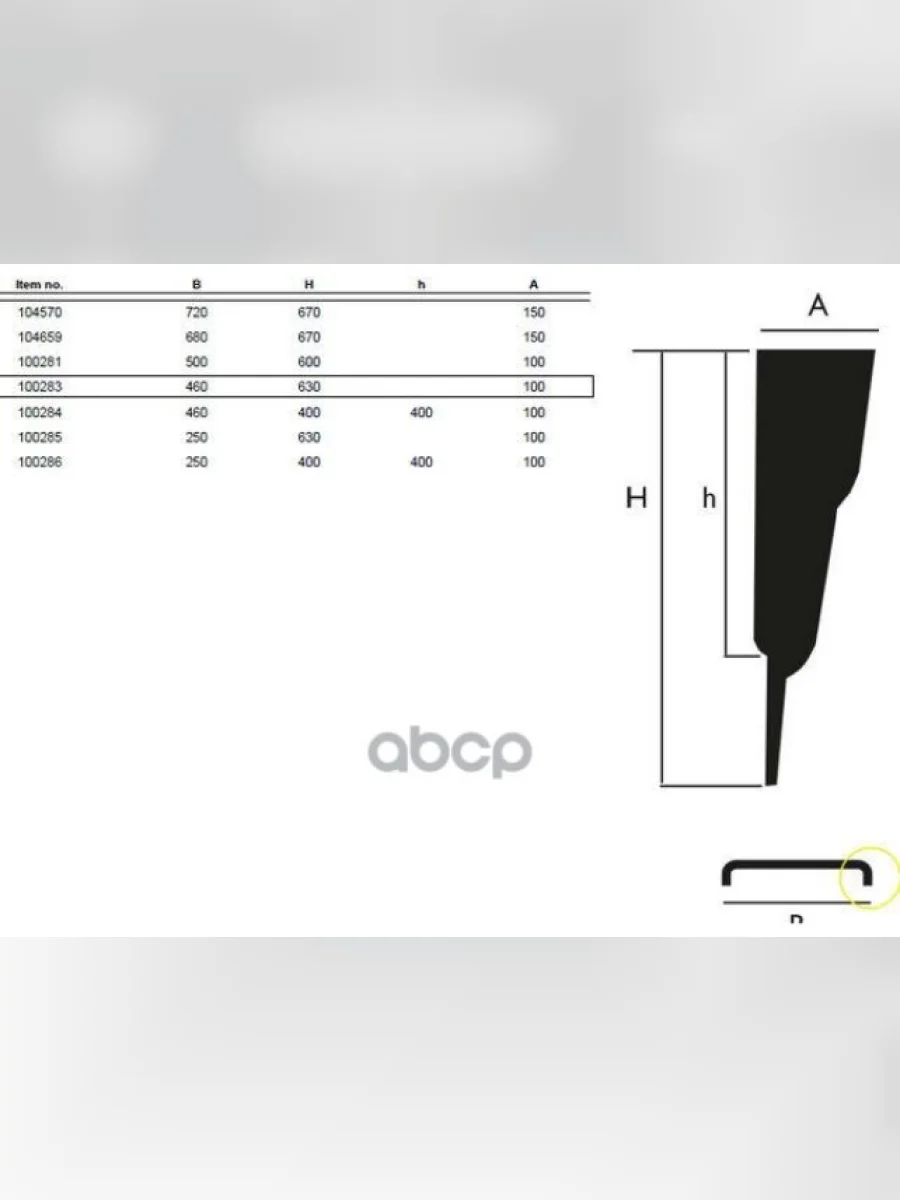 Крыло Прицепа Заднее Krone (Без Крепления) 460Х630 Мм PARLOK арт. 100283  в Перми Пермском крае